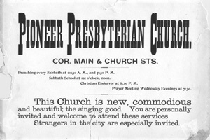 An Early Flier Inviting Attendance - About 1900